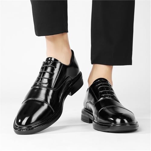 Mens All Season British Leather Shoes Korean Style Business Dress Casual Wedding Footwear Lace up2