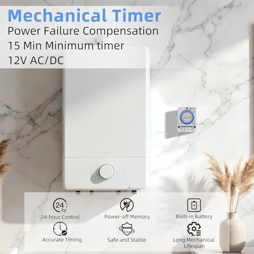 Minuteur mécanique robuste et précis avec interrupteur de minuterie compact