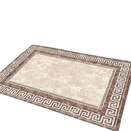 Demanca 玄関マット 室内 ペルシャ風 北欧 ヴィンテージ 華やか ゴブラン織り シェニール 洗える 大判 丈夫 ドアマット フロアマット グレー 100×120cm 家庭・オフィス用 おしゃれ (80cm*120cm,C)