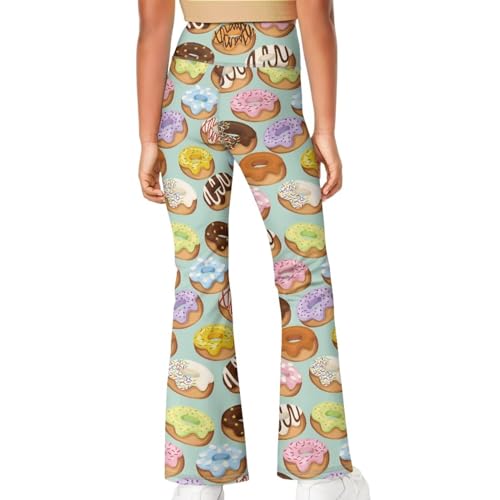Cozeyat Girls Flare Leggings High Waisted Yoga Pants Bootcut Bell Bottoms Dance Casual Pants Size 5-14 Years4