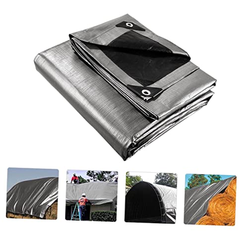 Lona PE cubierta impermeable plata para madera y maquinaria exterior obra 6