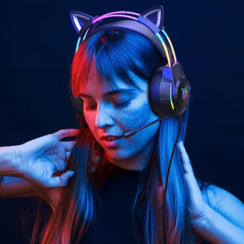 ONITOON Gaming Headset with Microphone, Cat Ear Headphones X26 の商品画像 7