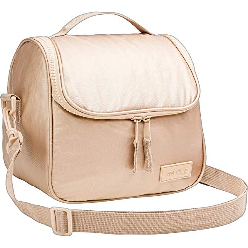 Lancheira Tiracolo West Village Metalizada Dourada, Formato: (L)220mm x (A)185mm x (P)145mm, Tilibra