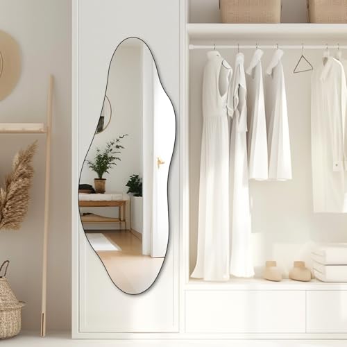 Image of QDSSDECO 63 inch x 24 inch Full Length Mirror Irregular Star Shaped, Frameless