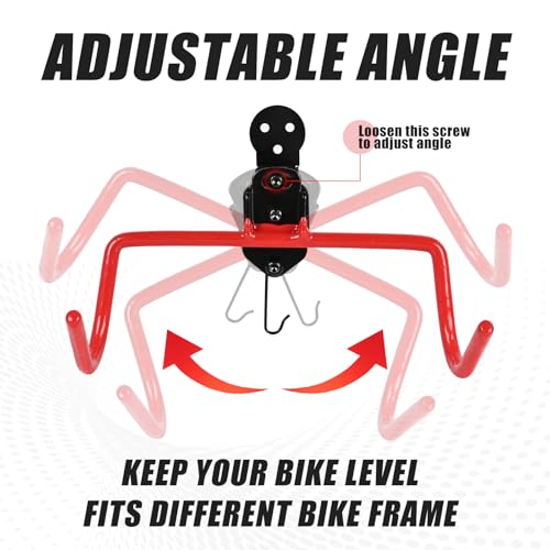 Jonkehai Suporte de parede para bicicleta, 2 unidades, suporte de parede, garagem, bicicleta, gancho