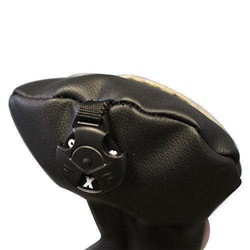 Majek Retro Golf Headcovers Black Red and White Vintage Leather Style 1 3 5 X Driver and Fairway Head Covers Fits 460cc Drivers Classic Look