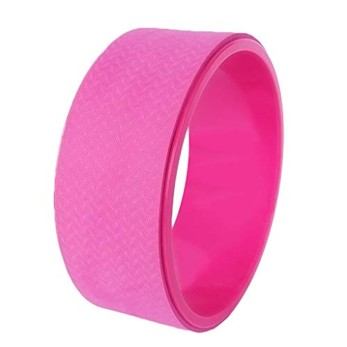 RYR Yoga Wheel - Yoga Prop for Improving Backbends and Yoga Poses - Excellent For Stretching Improving Your Flexibility Balance and Strength (Color : Pink)
