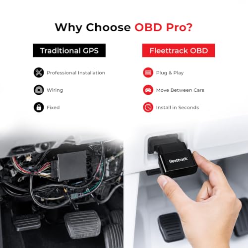 Image of FleetTrack 4G OBD PRO GPS Tracker for Car | 1 Yr Free App & SIM (Zero Activation Charges) | 15+ Features | Easy Plug & Play | Real-Time Location, Driving History & Geofence Alerts