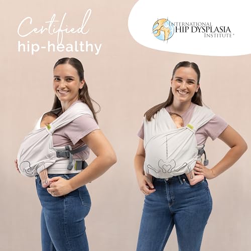Boba Pre-Wrapped Baby Wrap Carrier with Buckle, Easy Adjust Soft Infant Baby Carrier Hybrid for Boy or Girls, Baby Sling for Newborn up to 35 lbs (Organic Stone) - Thumbnail 7