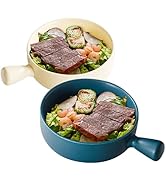 Bootoow Suppentasse Keramik, Suppenschalen mit Henkel, 2pcs 660 ml Suppenschüsseln,Müslischüsseln...