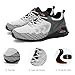 Kricely Men's Trail Running Shoes Non Slip Hiking Trekking Shoes Cross Training Tennis Shoes Breathable Fashion Sneakers Lightweight Workout Footwear Outdoor Gym Jogging Light Grey Size 12