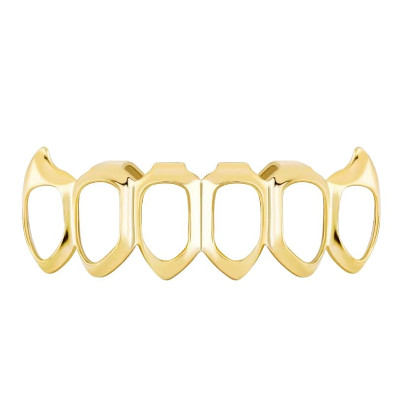 Gold Plated Hollow Teeth Braces Decorative Grillz With Copper Base For Men And Women-image-47
