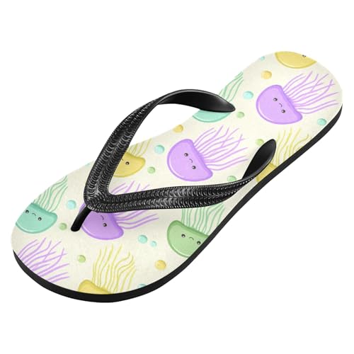 Burbuja Cute Jellyfish Flip Flops for Women Men, Soft Thong Sandals Rubber Slippers for Pool Beach Essentials2