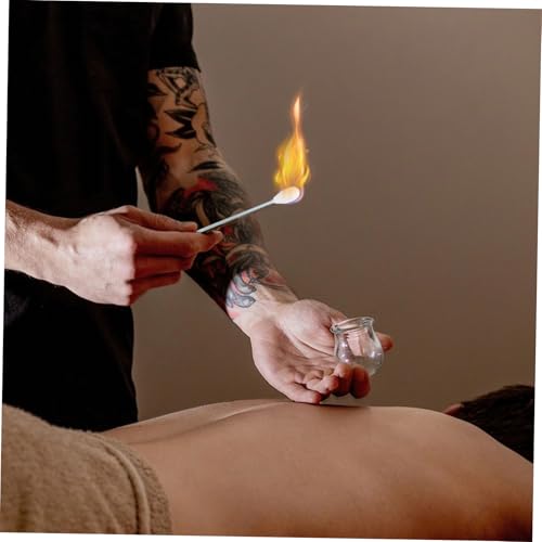 FOMIYES 4 piezas Herramienta de encendedor para ventosas Duraderas con hisopos de algodón para terapia segura de vacío con fuego para masaje miniatura 6