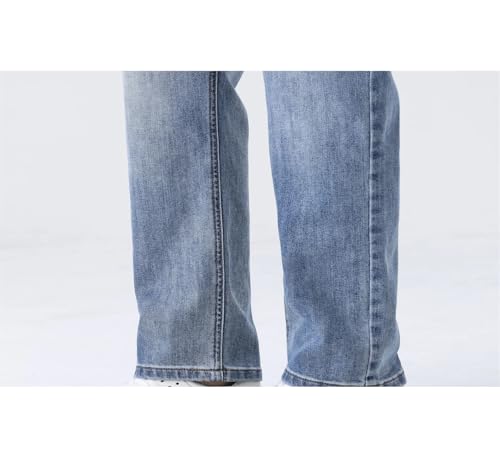 Mnjyihy Men Loose Straight Leg Jeans Comfort Thin Stretch Cotton Blend Stretch Slim Fit Work Denim Pants3
