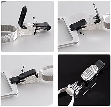 Aluminum Badge Holder with Detachable Neck Lanyard/Strap for ID Card, Working Card, Name Tag (Black) - Image 3