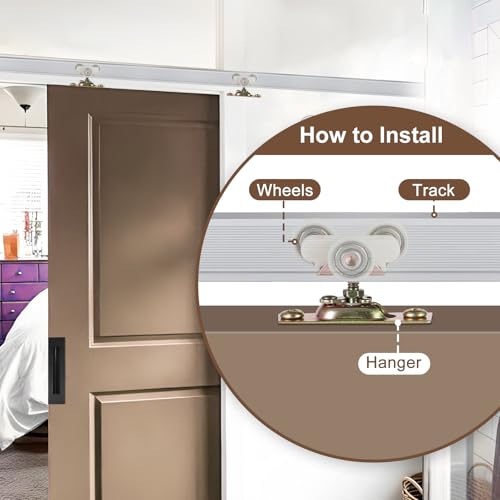 Image of Pocket Door Commercial Grade Hanger Fits Johnson Part #1125 & Upgrades #1500 Hardware Kit, 1 1 /2 inch Nylon Ball Bearing, 1-1 /4 inch C.T.C, Min. 1 inch Thick Doors, 200lbs Capacity.
