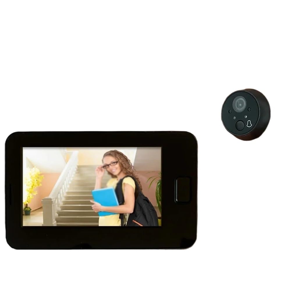 MOBYGKFY 4.3 Inch IR Night Vision Doorbell Camera Peephole Viewer Door Bell Smart Home Monitor Digital