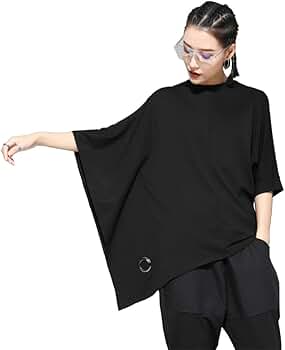 Amazon | [X-CHEN] アシンメトリー Tシャツ レディース 七分袖 半袖