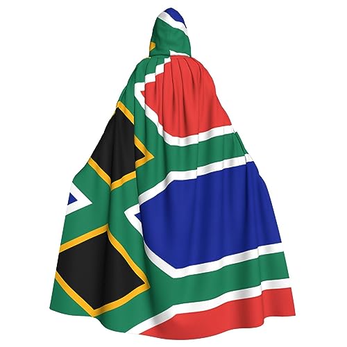 SAISAIXU South Africa Flag Hooded Cape. Unisex, Festive And Fun Cape For Themed Parties, Halloween And Special Occasions, One Size Fits All.