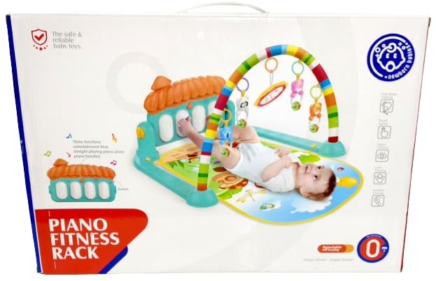 Image of Piano Fitness Rack - Interactive Baby Gym with Musical Keyboard and Activity Toys