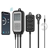 WiFi Temperaturregler, Diivoo Wlan Thermostat Heizung Kühlen 230V Steckdose, Kompatibel mit Alexa Google Home, Fernsteuerung über SmartLife App für Heizmatten Gewächshaus Sämlinge Reptilien