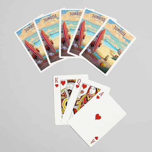 Lantern Press Sunrise Florida Baraja de Poker 52 Cartas miniatura 7