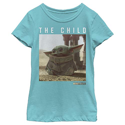 Image of STAR WARS Mandalorian Green Child Girl's Solid Crew Tee