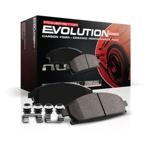 Power Stop Z23-2076 Front Z23 Evolution Sport Carbon-Fiber Infused Ceramic Brake Pads with Hardware For Lexus ES250 ES300h ES350 UX250h | Toyota Avalon Camry C-HR Rav4 Venza [Application Specific]