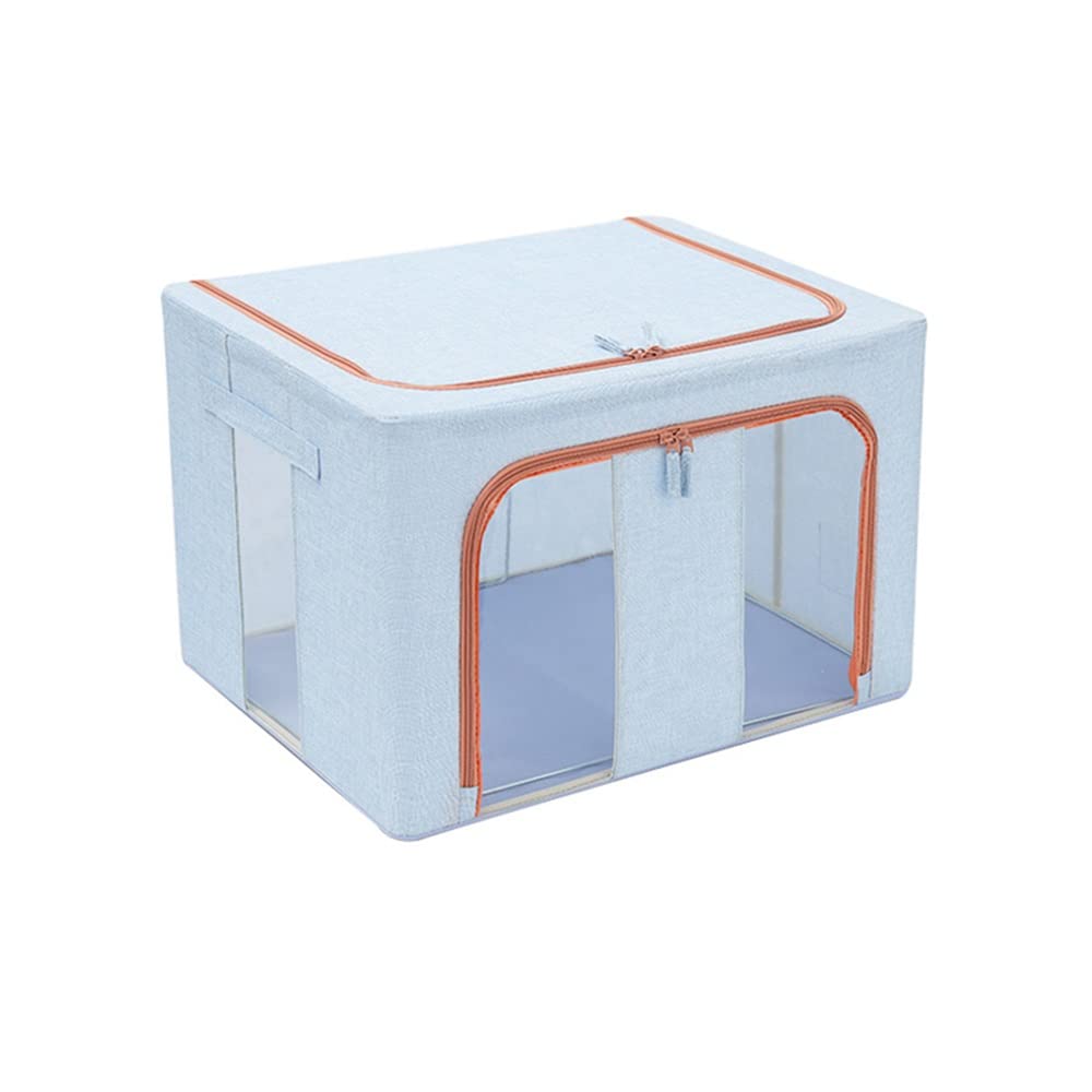 ETRGFTHU Clothes Storage Bag Household Large Capacity Box Foldable Design Under-bed/wardrobe Sundries Bin Dust and Odorless(Blue)
