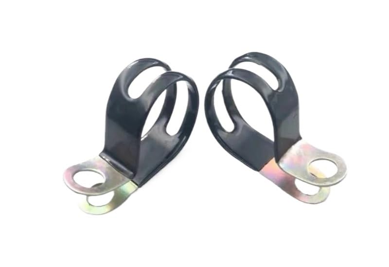 5-10 abrazaderas de manguera tipo P acero recubiertas PVC, montaje cables, tubería R, clips for(25mm(5pcs))