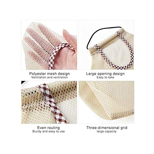 2pcs Hanging Mesh Bags Organizer for Kitchen Bathroom, Space Saver, Lightweight, Breathable, Easy to Carry, Wide Application (Assorted Color)