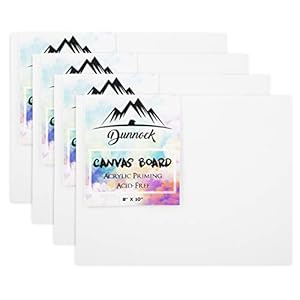 Dunnock Medium Grain Cotton Canvas Board, 8 x 10 inch, Set of 4