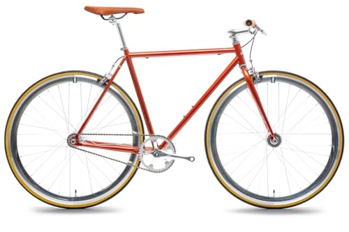 State Bicycle Co. Lucky Penny (Copper) - Core Line Single Speed/Fixed Gear Bike, 50cm (Small) Riser Bar