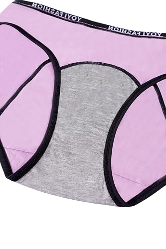 YOYI FASHION Teen Girls Period Underwear Viscose Brief Menstrual Period Panties Leak-Proof Protective Briefs Size XS-XL4