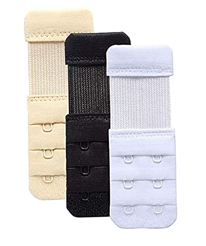 Wooger Women Bra Hook Extender - 2 Hook 3 Eye With Extra Elastic Save Your Bra Increase Band Length-Bra Extensions-Bra Extender Hooks for Women-Bra Hook Extender Combo - Image 2