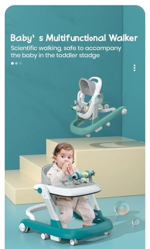 Image of StarAndDaisy Baby Walkers for 6-24 Month Baby Boy Girl /Walker for Kids for 1 Years with Adjustable Height, Musical Tray /Walker for Baby /Kids with Brakes Prevant from Falling (Tiny-Blue)