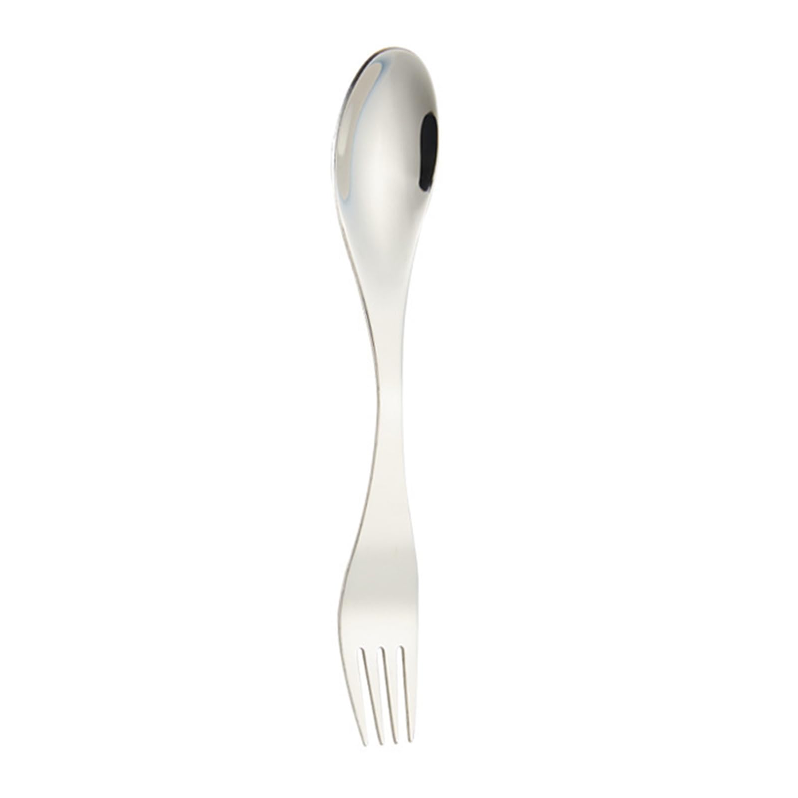 Soulnioi Camping 2 in 1 Spoon,Stainless Steel Spork and Spoon,Portabale Picnic Tableware with Bag,Ultra Lightweight Spoon Fork for Outdoor/Camping/Travel/Picnic Tableware