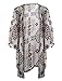 Women Fashion Chiffon Summer Tops Printed Beach Swimsuit Cover up Cardigan Kimono Size M