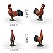 LC JoyCre Rooster Toys Rooster Figurine Toy Animal Figurines for Toddlers Preschool Animals Figures Eduactional Project Diorama Model Toy for Kids