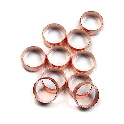 15mm Compression Olives Copper for 15mm Copper Plumbing Pipe (Pack of 10) Cover