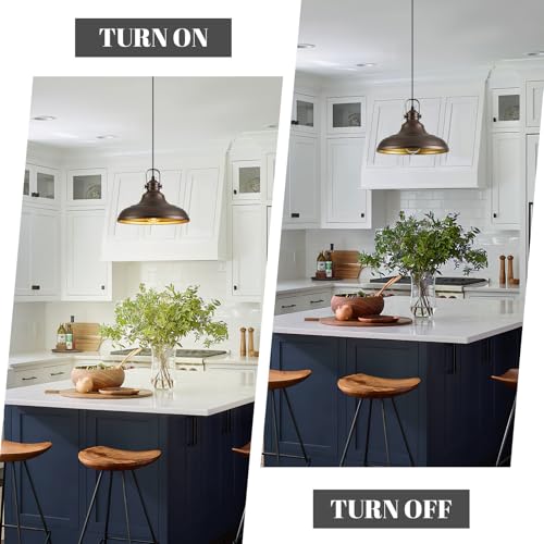 Haolaike Oil Rubbed Bronze Pendant Light Modern Pendant Lights for Kitchen Island Hanging Lighting Fixture Over Sink for Dinning Room Bedroom Hallway,2 Packs by Haolaike - Used condition - Image 3