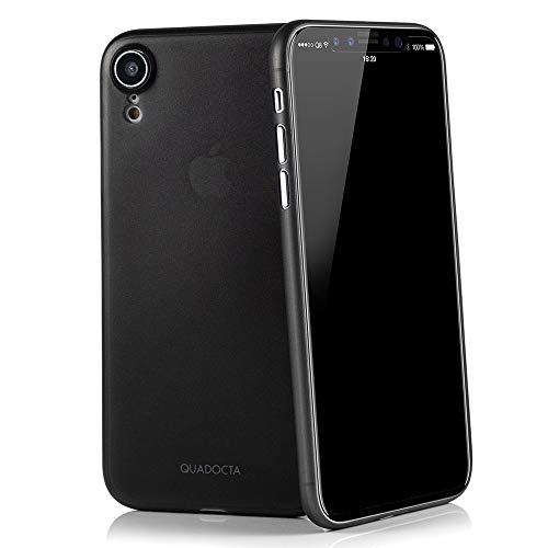 QUADOCTA - Carcasa para iPhone XR (6,1") Premium Ultra Slim  Angusta  Carcasa ultrafina  Ligera transparente Smart Cover con protección para cámara para Apple 10R (Qi disponible)