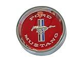 Scott Drake Classic - 65-6 Wheel Ctr Caps Red W/Long (C5ZZ-1130-WL)