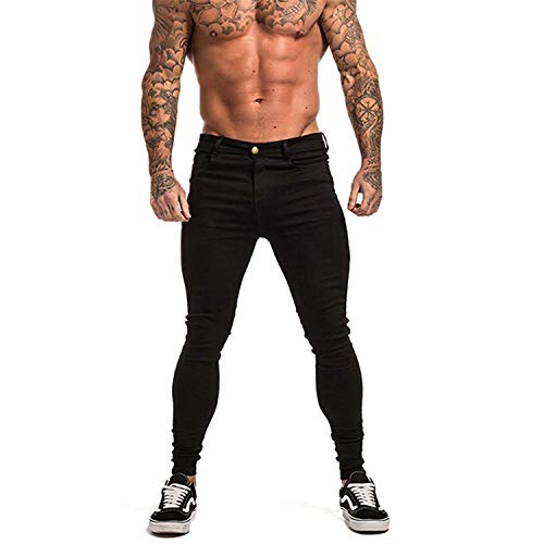 Andongnywell Men's Black Skinny Fit Stretch Jeans Men Slim Denim Pencil Pants Comfy Fashion Straight Jean2