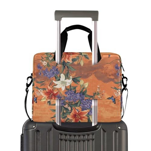 Maletín portátil para laptop 15.6" con diseño flores miniatura 4