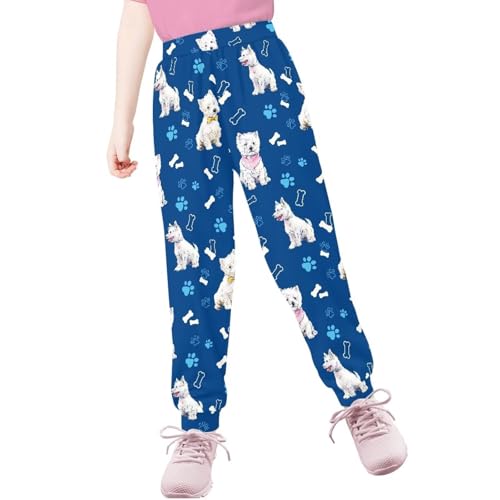 Girls Sweatpants with Pockets Elastic Waisted Joggers for Kids Running Workout Pants 4-15T