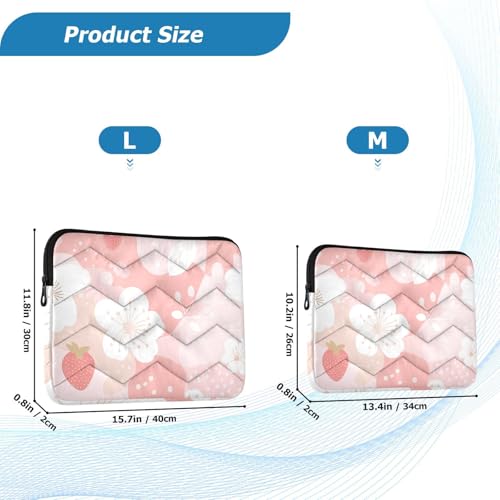 Funda para portátil acolchada con diseño rosa para laptops 13-13.3" miniatura 3