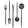 Matte Black Silverware Set 30 Pieces, FA...