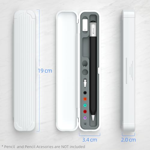 Image of AZF Hard PC&Silicone Magnetic case for Apple Pencil case(2nd Generation /1st Gen / (USB-C) and Samsung Galaxy S-Pen Series Pencil Protection Carrying Case. (Gray)
